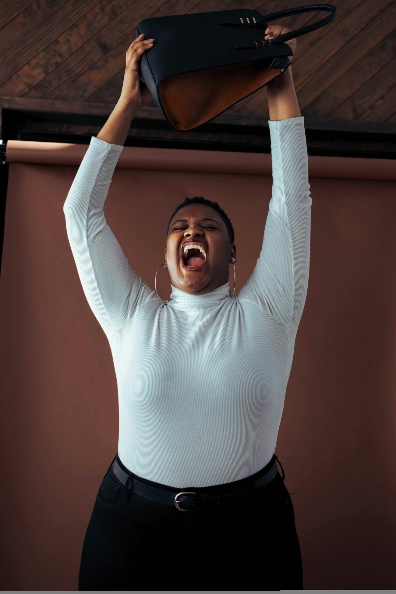 Woman being angry