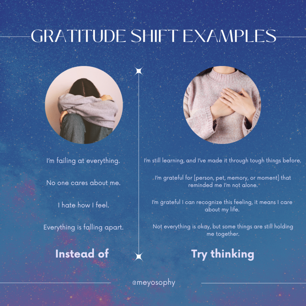 Gratitude shift examples