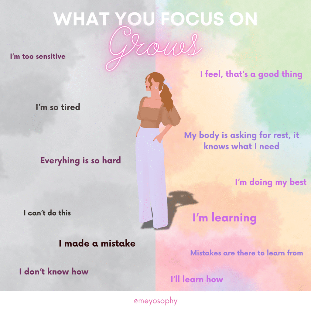 What you focus on grows. Gratitude mindset shifts