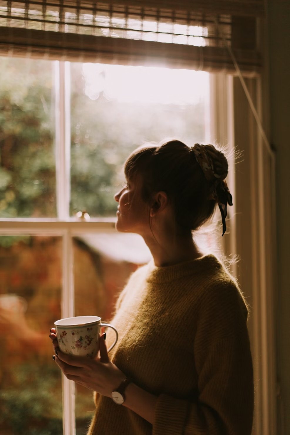 Woman feeling gratitude