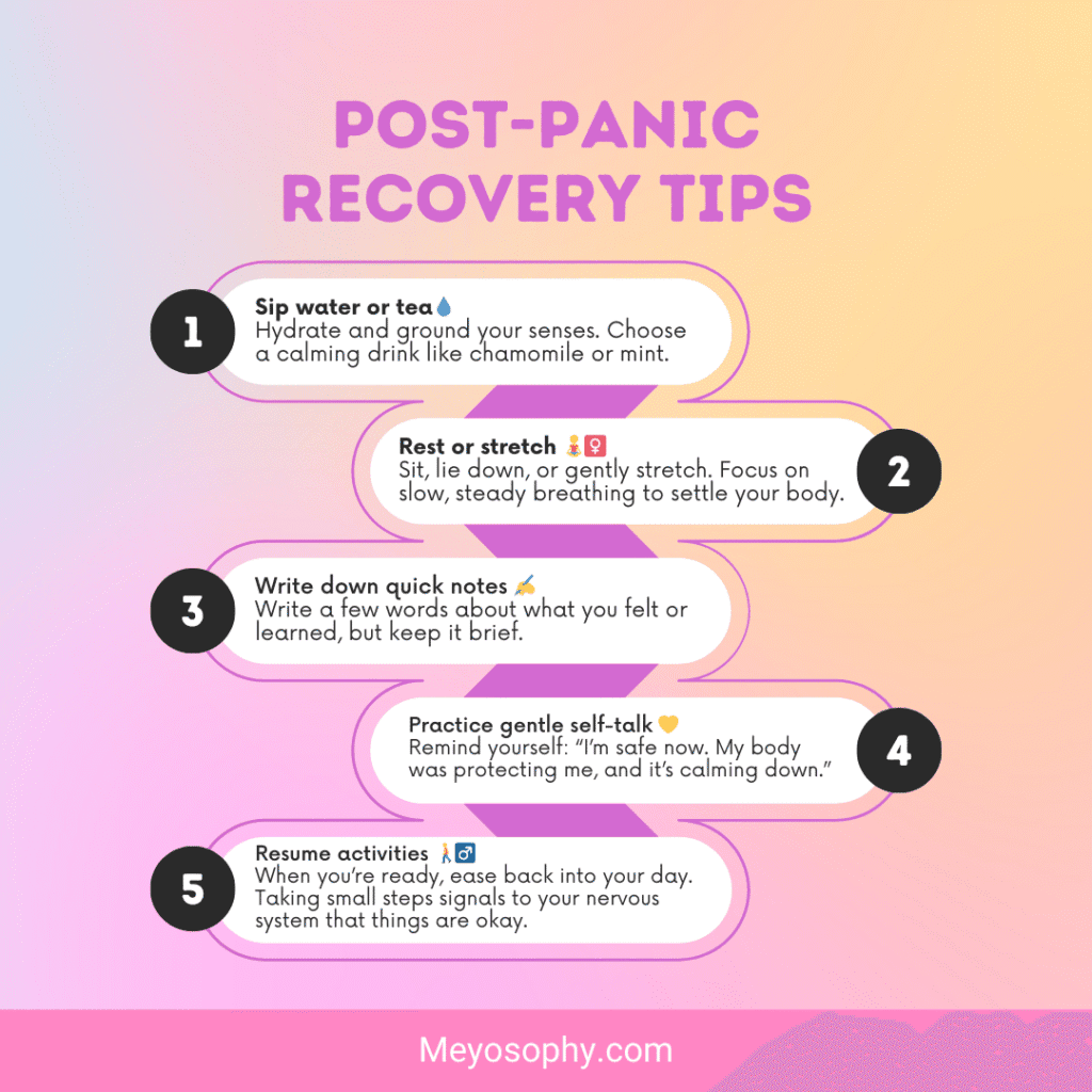 Post panic recovery tips