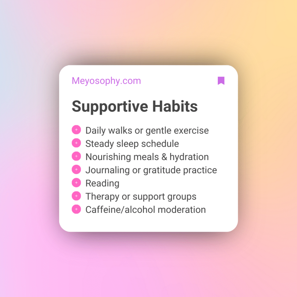 Supportive habits for panic attacks