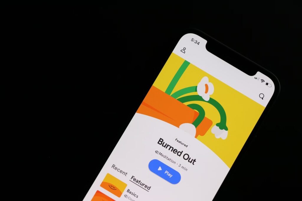 Headspace app on phone