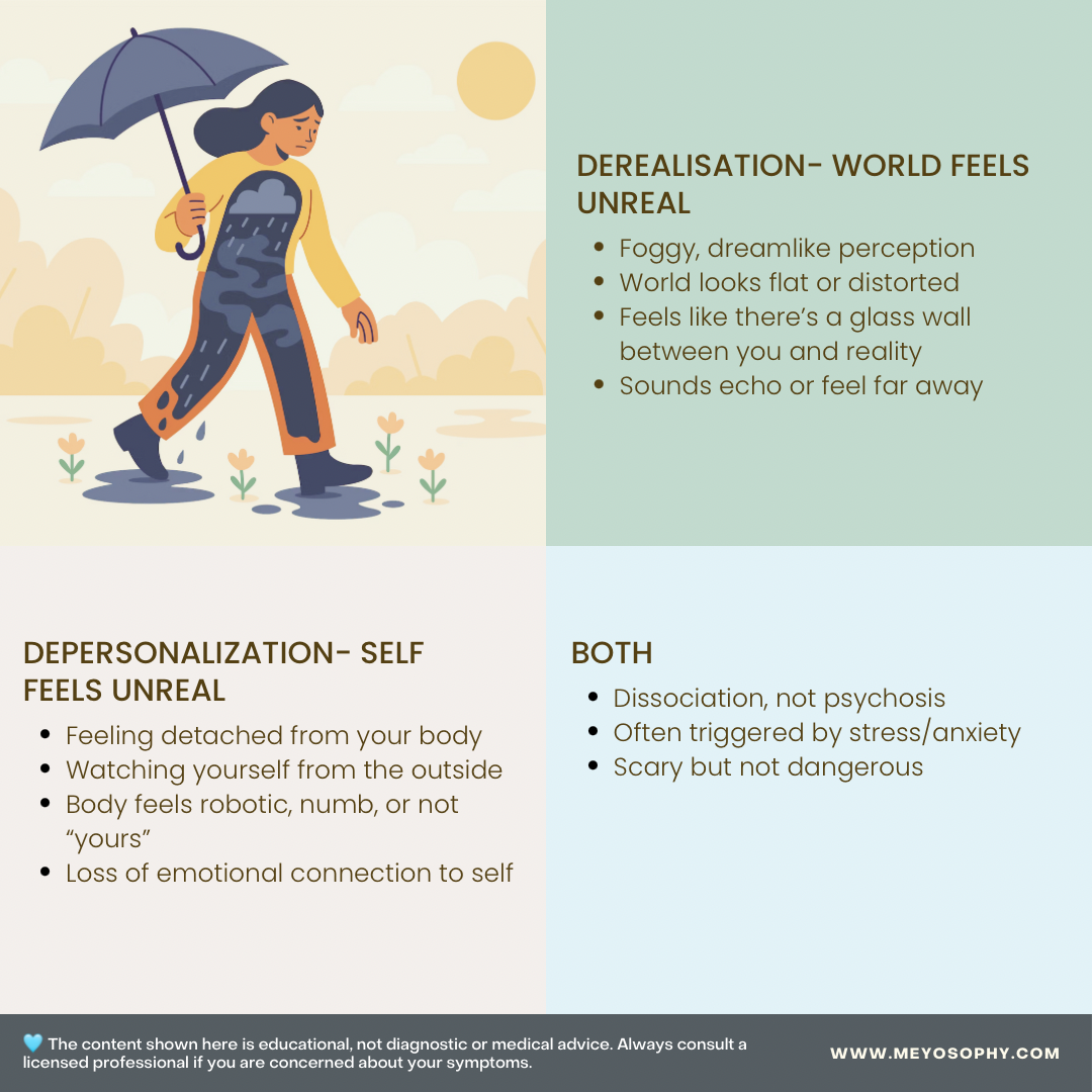 Derealisation, depersonalization symptoms, and symptoms both have