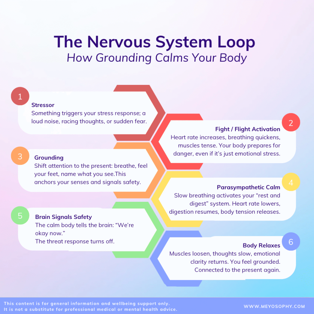 How grounding helps the nervous system