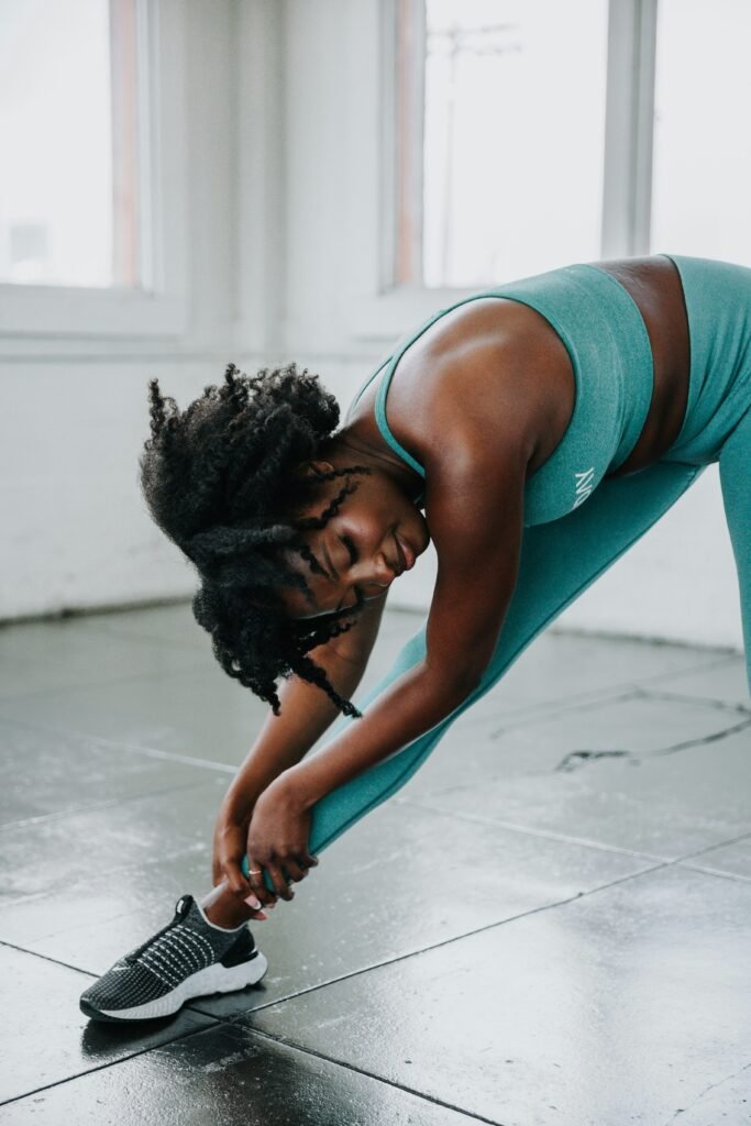 Woman stretching
